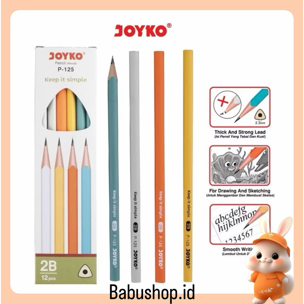 

BBS Pensil Pencil Joyko P-125 2B Warna Cute (SATUAN)