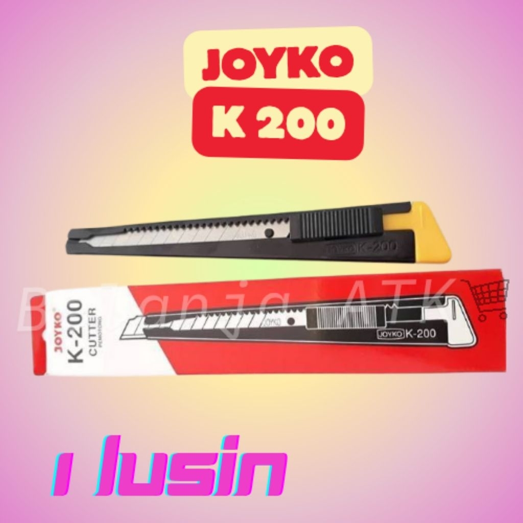 

[Lusin] Cutter Joyko K-200 Besi Tajam 1 Lusin • Alat Potong Serbaguna untuk Kantor & Sekolah