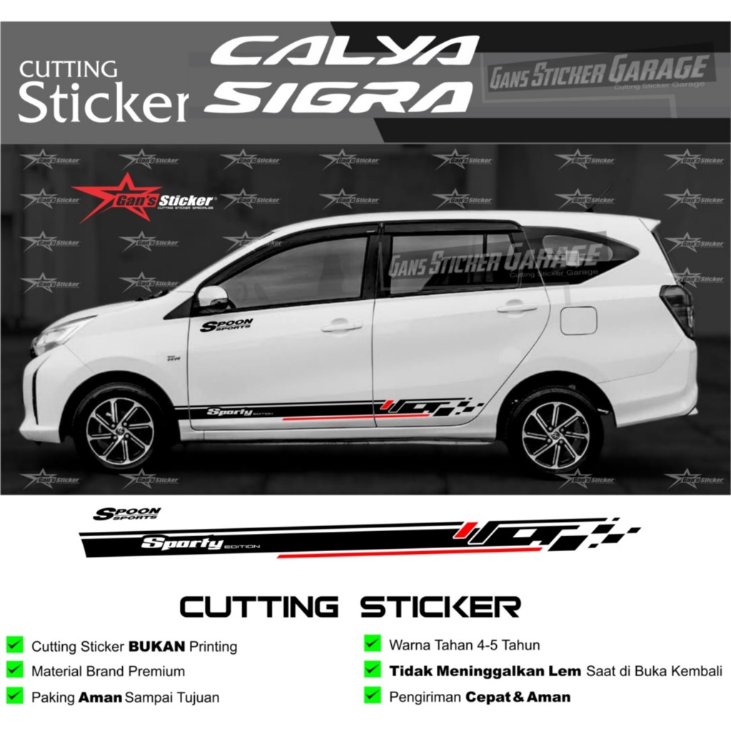 STICKER VARIASI MOBIL DAIHATSU SIGRA TOYOTA CALYA