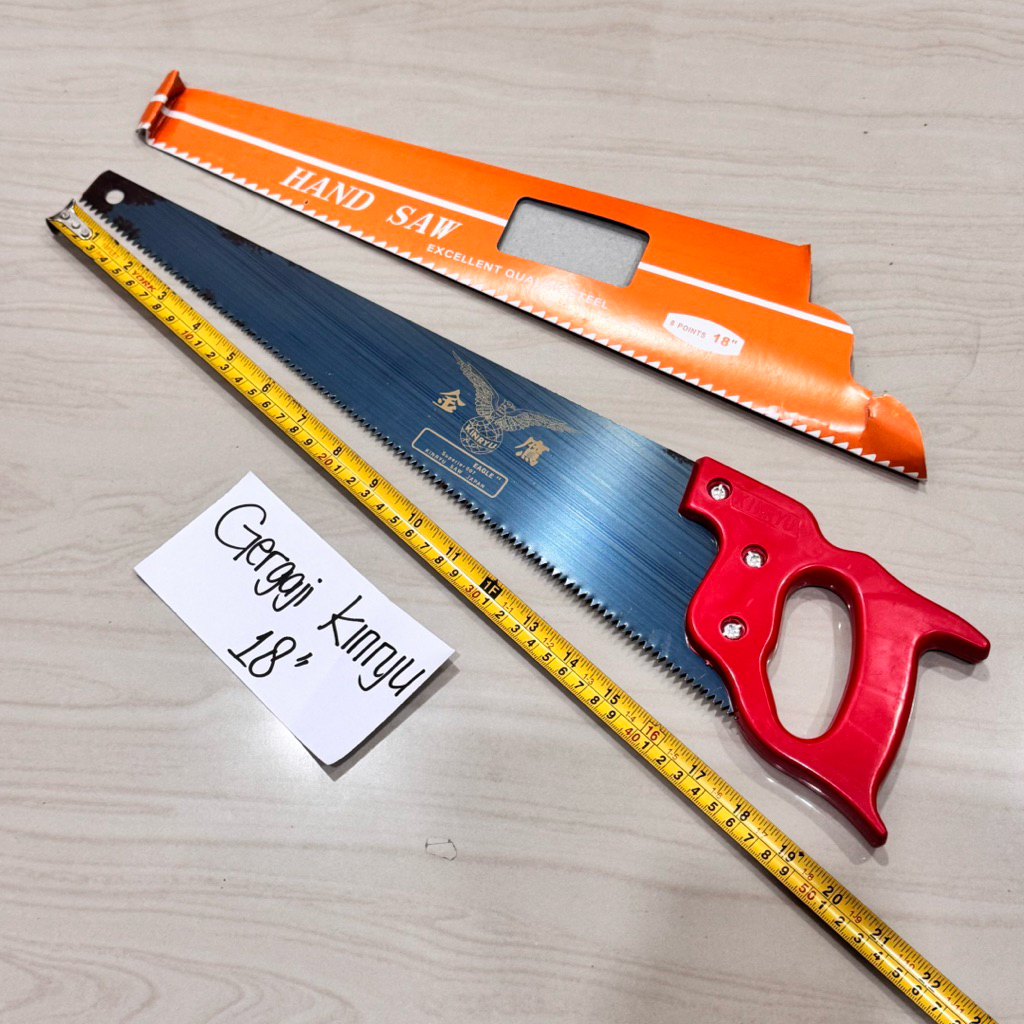 KINRYU 18” Gergaji kayu gagang pvc 18”inci Gergaji gg plastik 18”inci Wood Handsaw 18inci kinryu