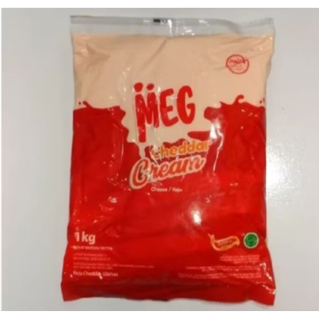 

MEG CHEDDAR CREAM CHEESE KEMASAN 1KG FILLING KEJU CREAM