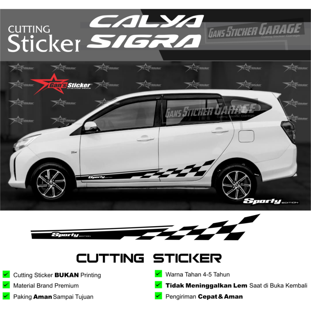 CUTTING STICKER MOBIL Daihatsu Sigra / Sticker Mobil Keren