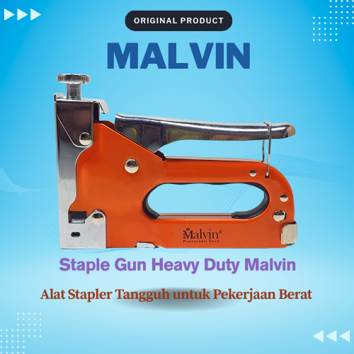

Staple Gun MALVIN – Tacker Gun Manual Baja Heavy Duty untuk Kayu, Kain, & Dinding – Alat Tembak Staples Serbaguna