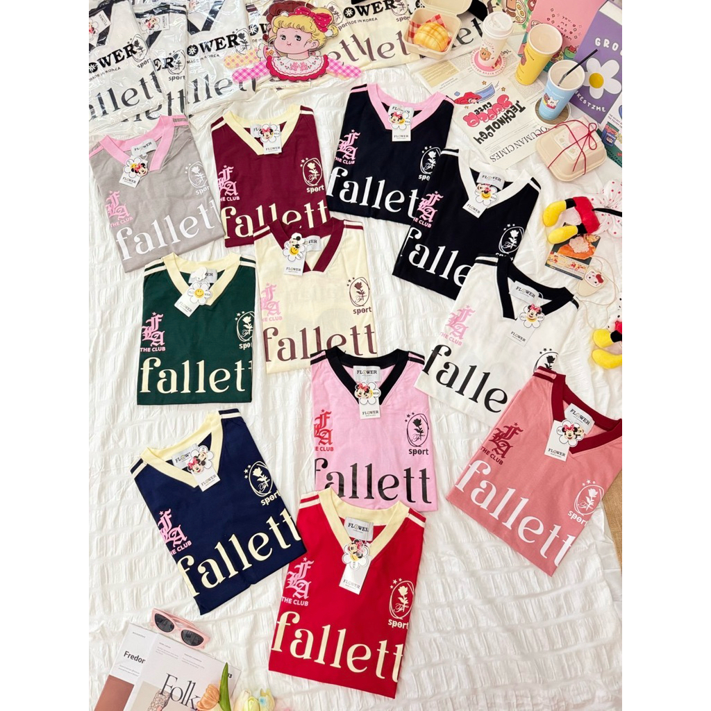 TERMURAH BAJU BANGKOK KAOS IMPORT JERSEY FALLET BRAND FLOWER ORIGINAL BKK / OVERSIZED T-SHIRT WANITA