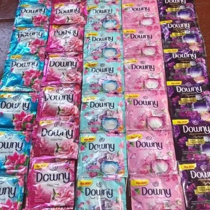 PAKET 4 Renteng DOWNY 10ml sachet 1 renteng  isi 12 sachet |pengharum pakaian downy