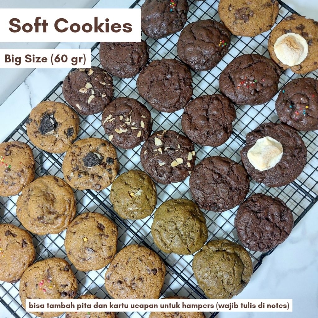 

[BIG SIZE] Soft Baked Cookies - Soft and Chewy | @60 gram