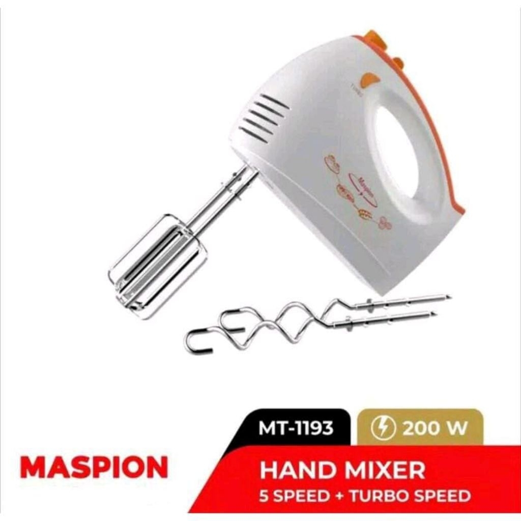 Mt 1193 Maspion Hand Mixer Turbo Speed Maspion Mr1193 Mixer Maspion Mt 1193