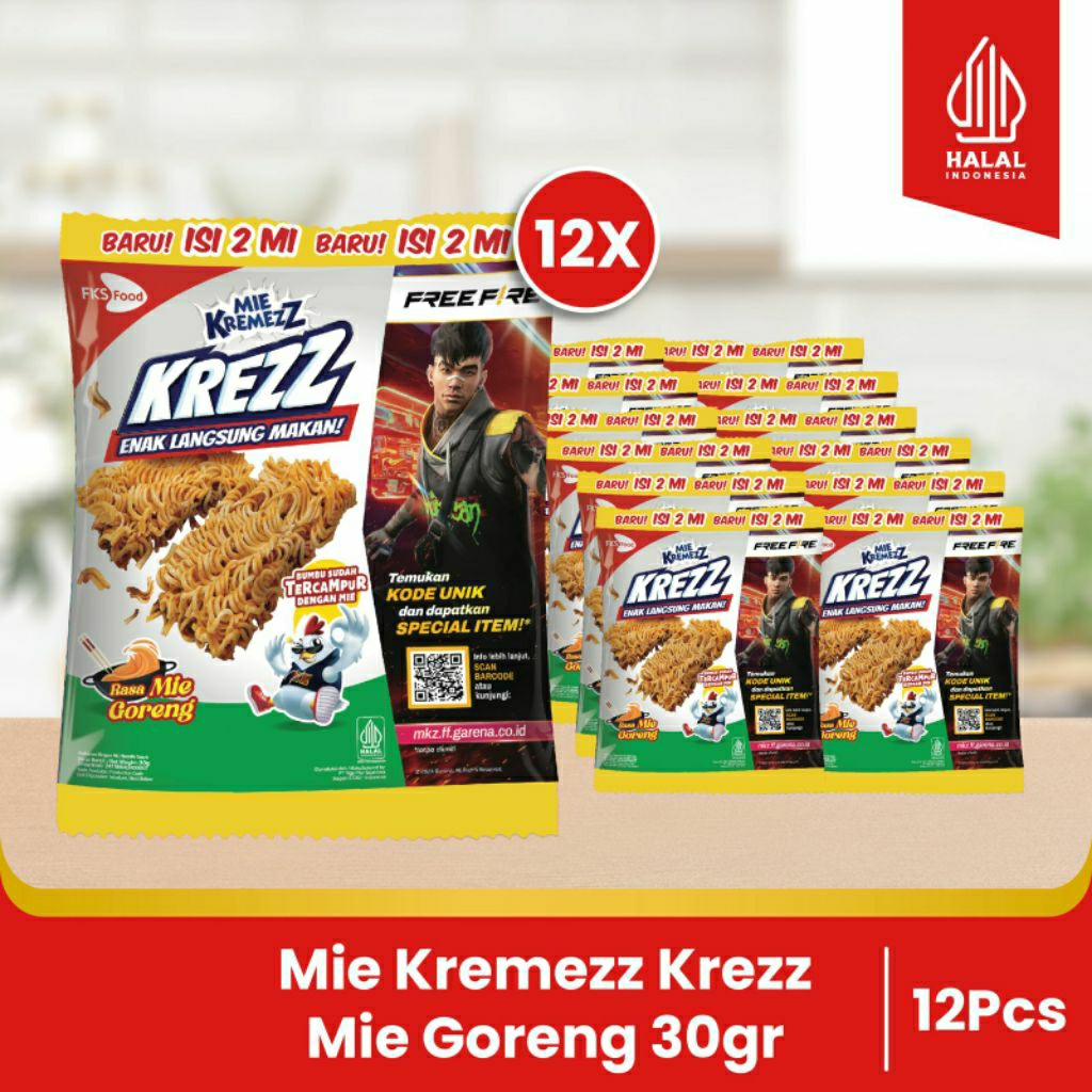 

Paket Bundling - Mie Kremezz Krezz - Mie Goreng - 30 gr - 12 pcs