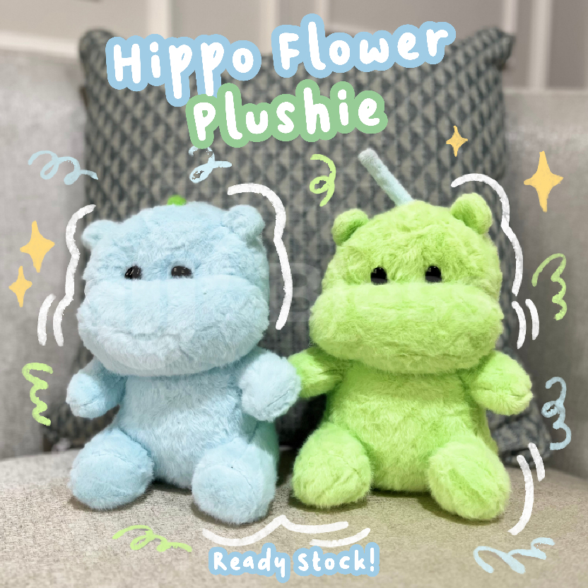 Boneka Hippo Flower Bless toys boneka karakter boneka lucu boneka aestetic boneka hewan