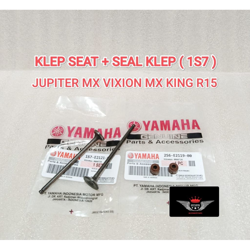 KLEP SET + SEAL KLEP ( 1S7 ) YAMAHA  JUPITER MX LAMA JUPITER MX KING JUPITER MX NEW R15 VIXION LAMA 