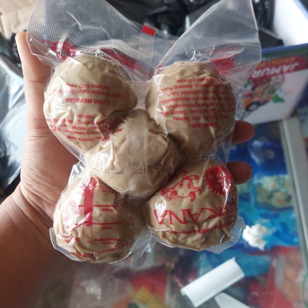 

Baso kirana jumbo isi 5/ bakso premium tulisan merah/ baso urat jumbo premium