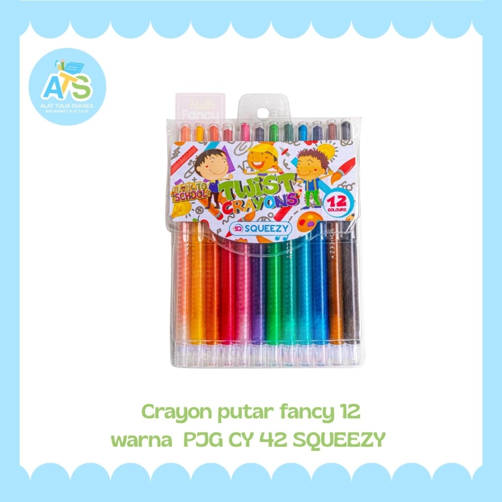 

crayon putar fancy 12 warna pjg cy 42 squeezy
