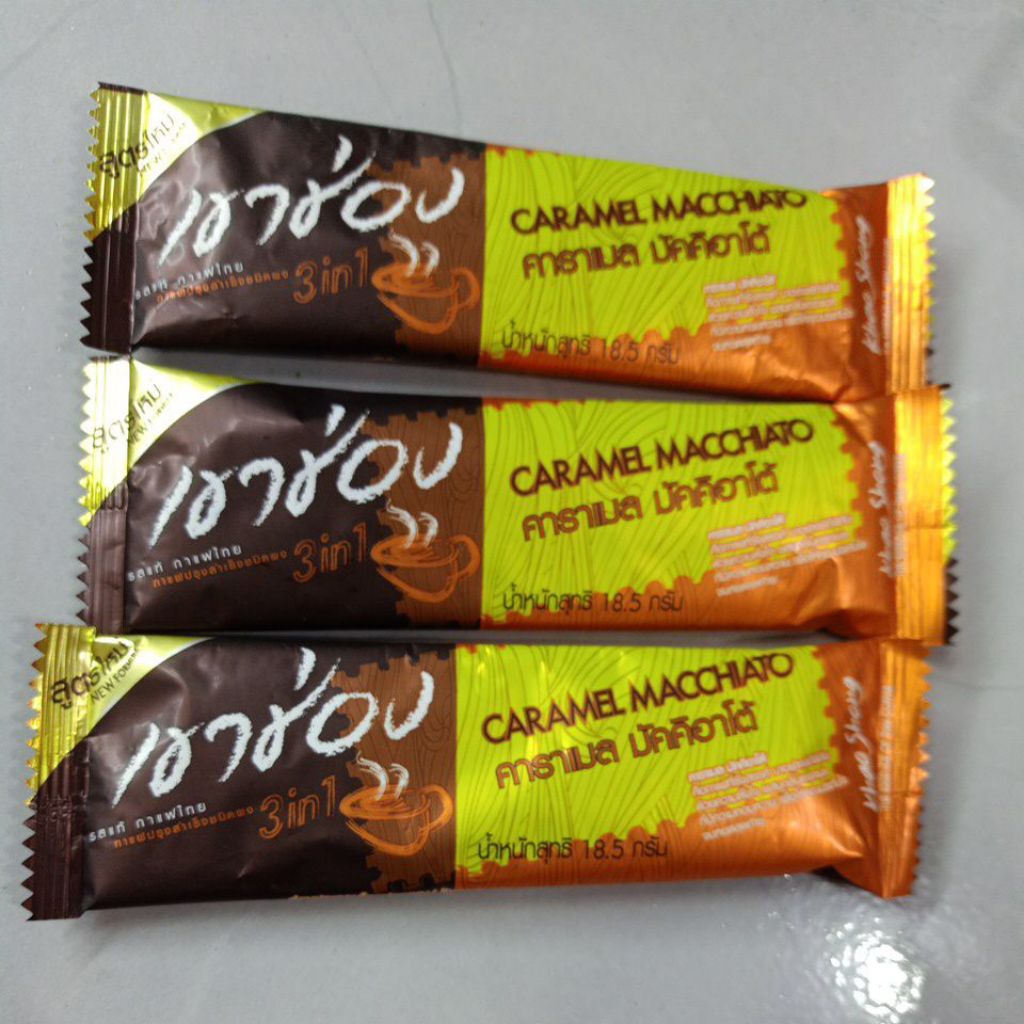 

ECER MINUMAN SACHET CARAMEL MACHIATO KHAO SONG THAILAND