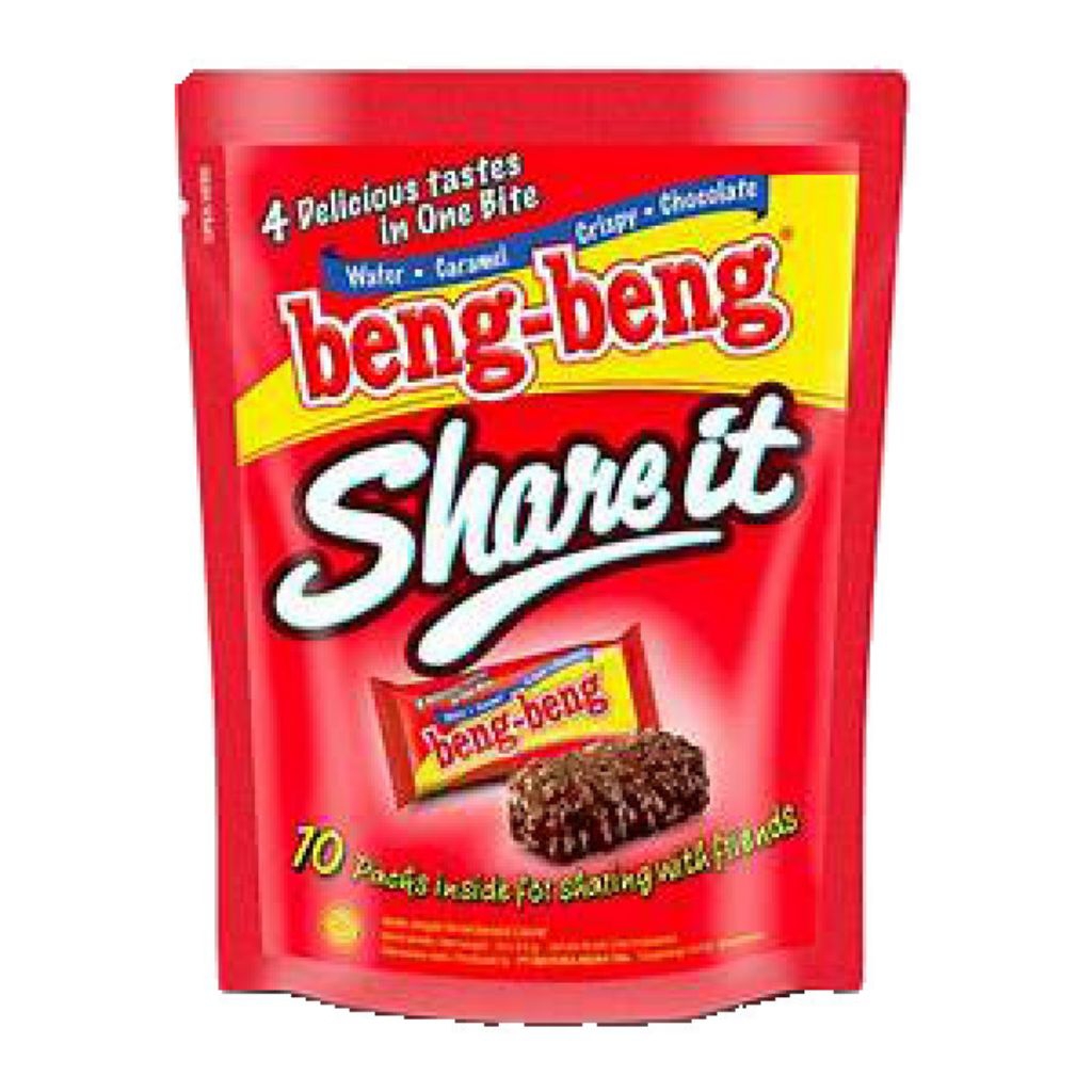

Beng-Beng Share It 80gr (10 bungkus @ 8g) dan Beng Beng Coklat 20gr - Wafer Dengan Sereal Berbalut Cokelat / Cemilan / Makanan Ringan / Snack Cokelat