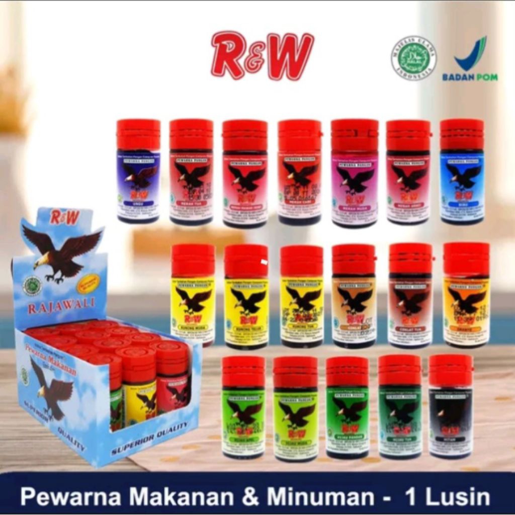 

Pewarna makanan R&W gambar Rajawali