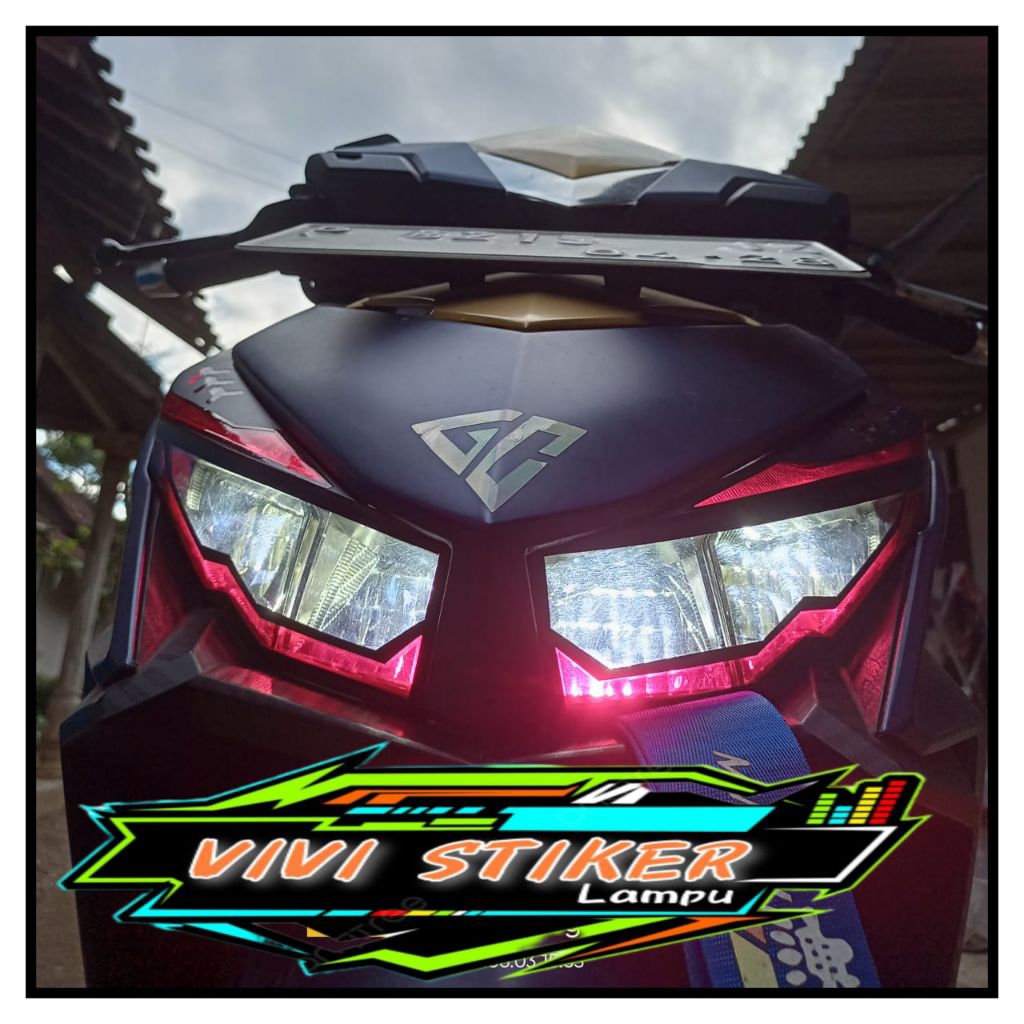 stiker lampu mata dan alis vario led old 125/150