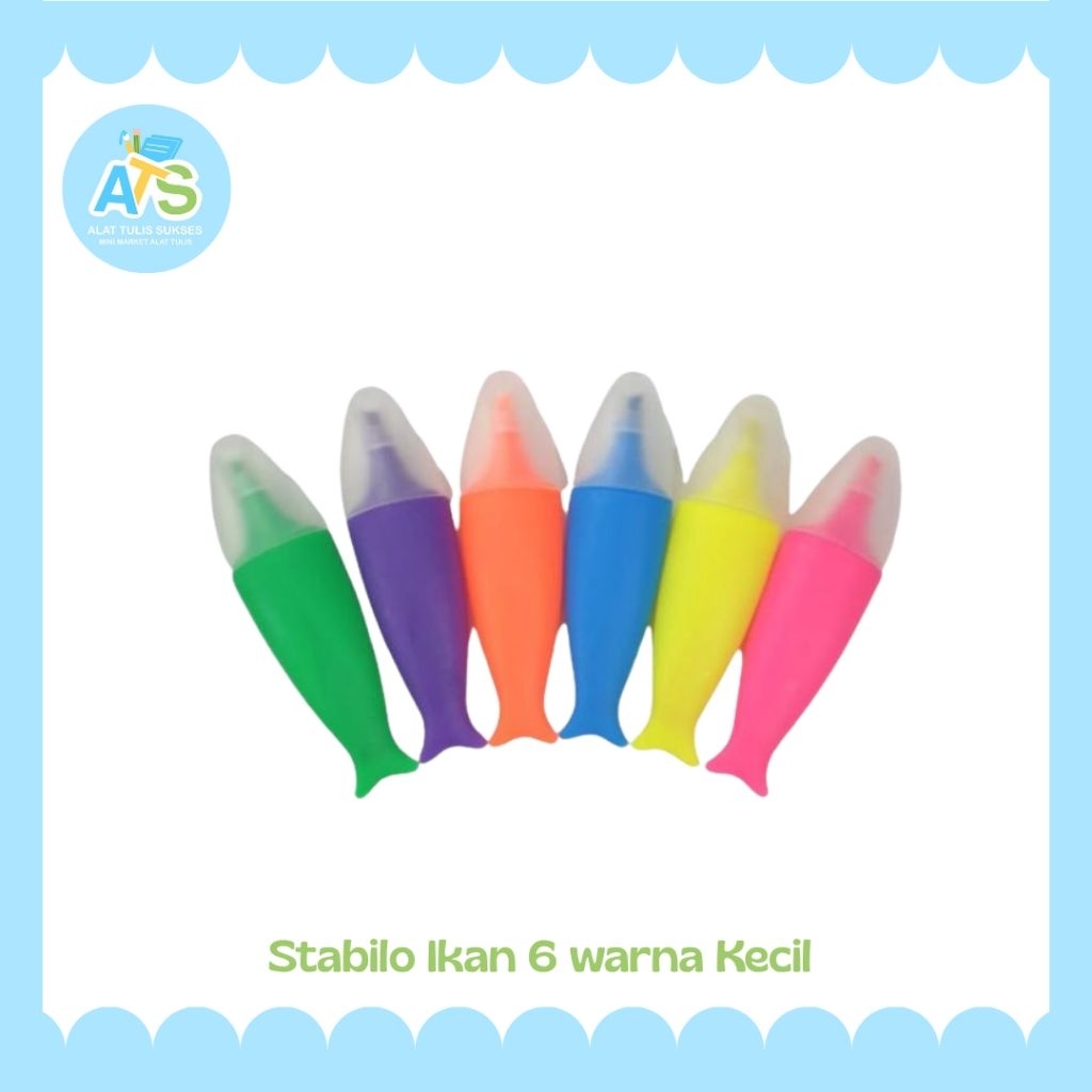 

stabilo ikan 6 warna kecil