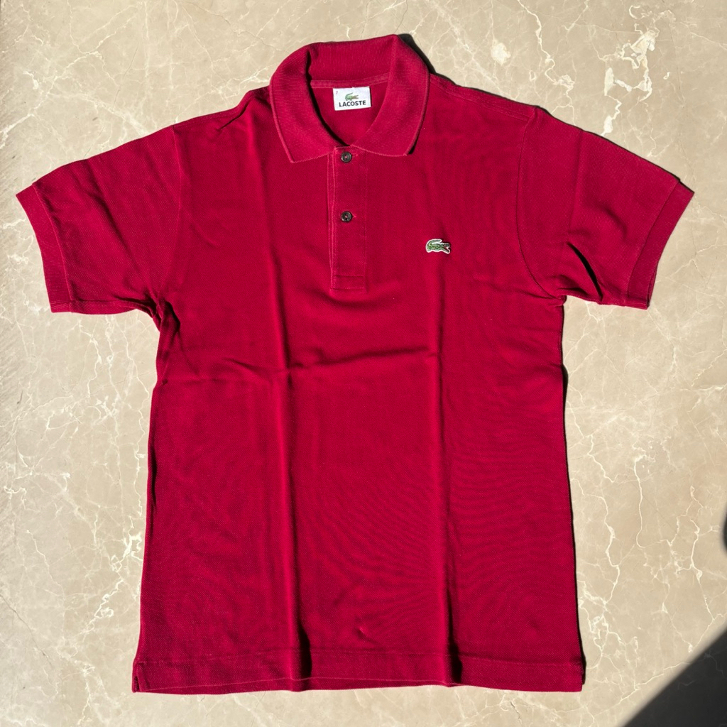 PRELOVED Lacoste Polo Shirt Original | Red Polo Shirt | Kaos Polo merah
