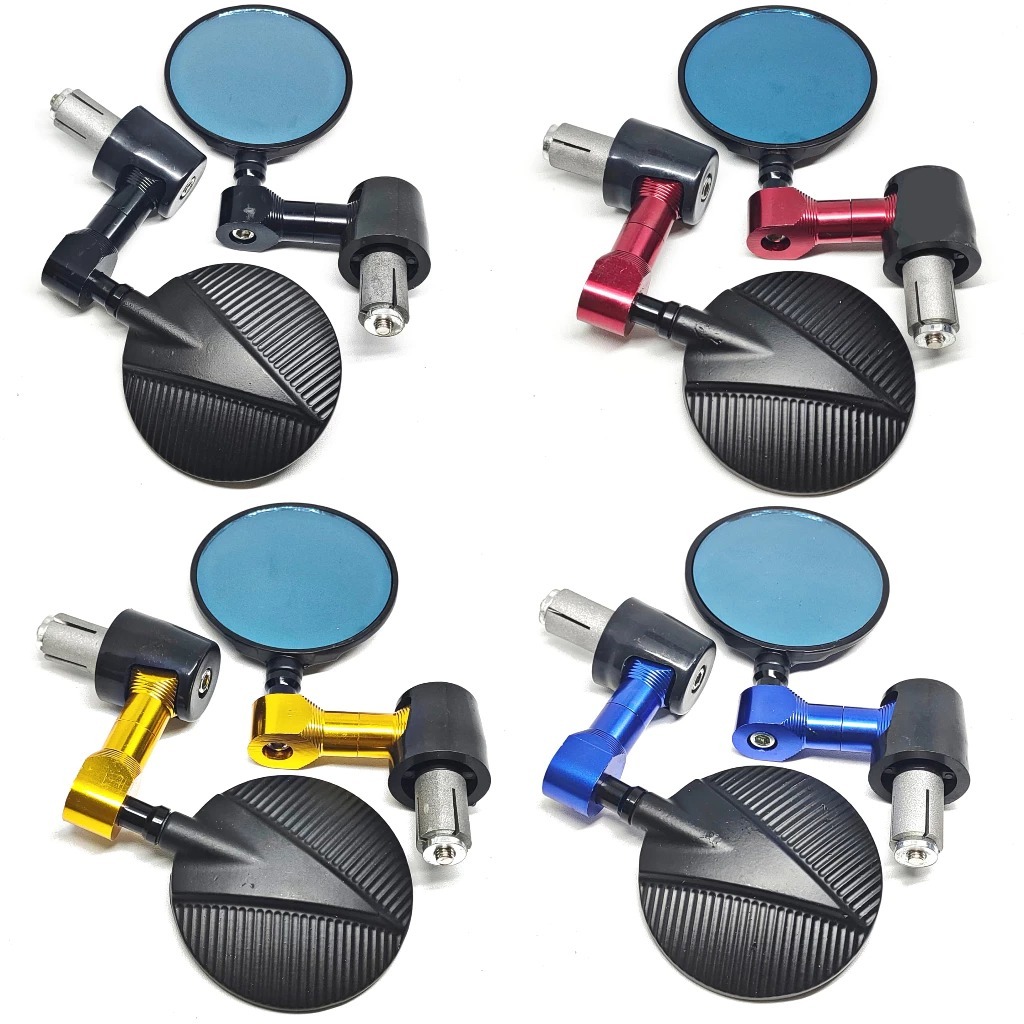 Spion Bulat/Rounded Jalu CNC Universal Kaca Biru