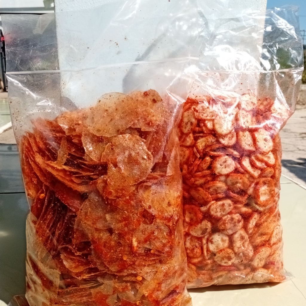 

(BUNDLE) SEBLAK KERUPUK BAWANG 500gram + SEBLAK KERIPIK KACA 500gram pedas daun jeruk