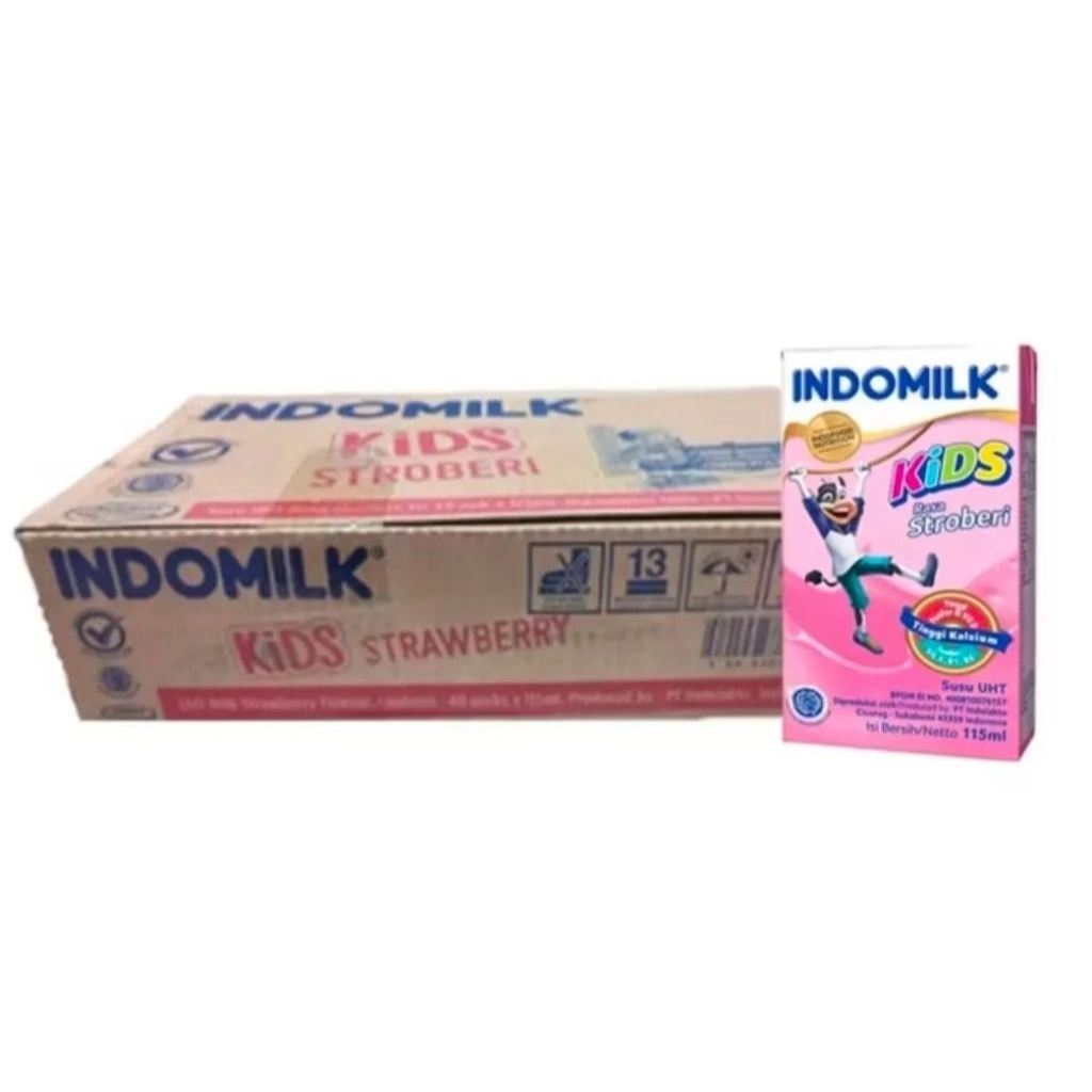 

SUSU INDOMILK KIDS 115 ML KARDUS KARTOS ISI 40 PCS RASA STROBERI