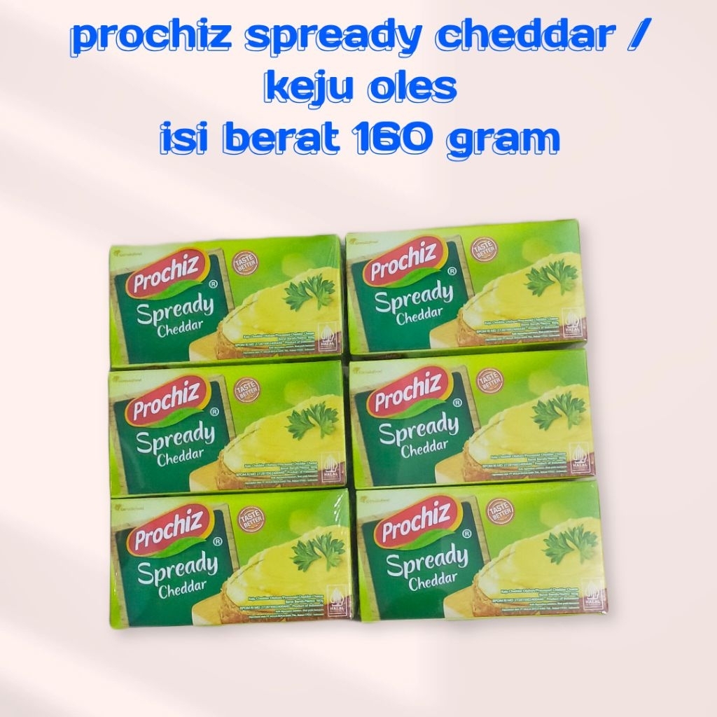 

Keju prochiz spready cheddar / keju oles (160 gram)