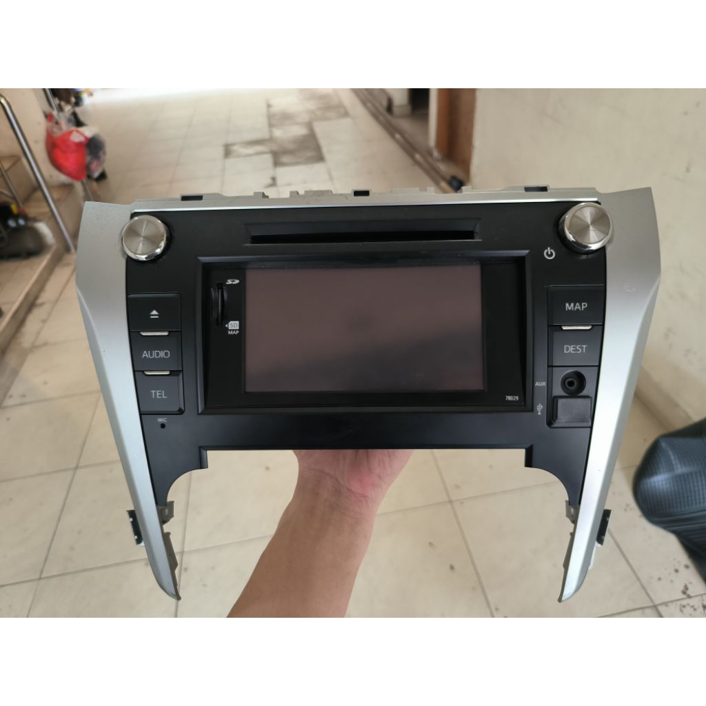 kosongin gudang Head unit audio Original TV DVD Toyota Camry V 2012 2013 new model Asli bawaan mobil