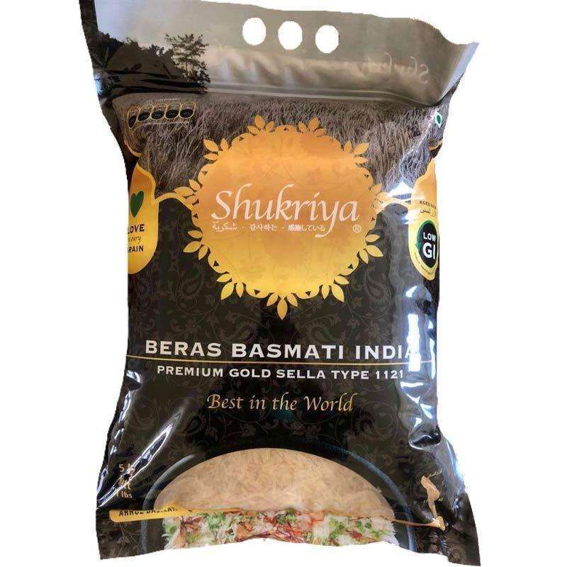 

Beras Basmati Shukriya Sella Rice Premium Extra Long Basmati 5kg