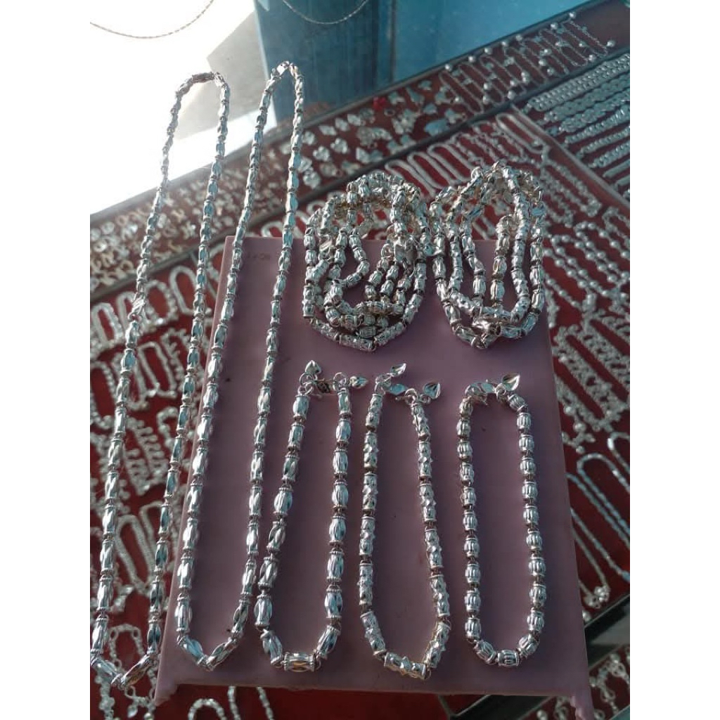 KALUNG BAMBU GELANG BAMBU PERAK MURNI