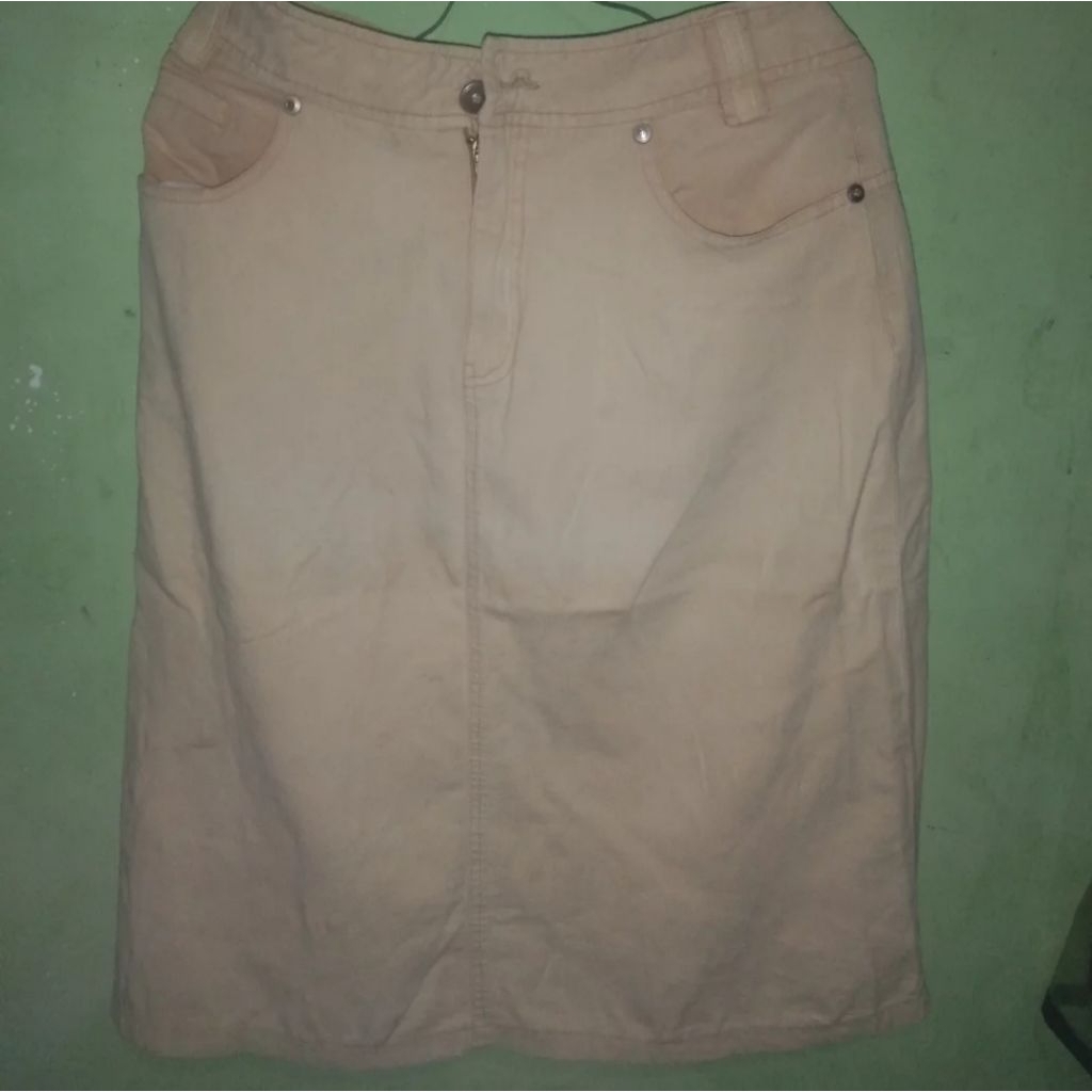 Rok Mini Warna cream