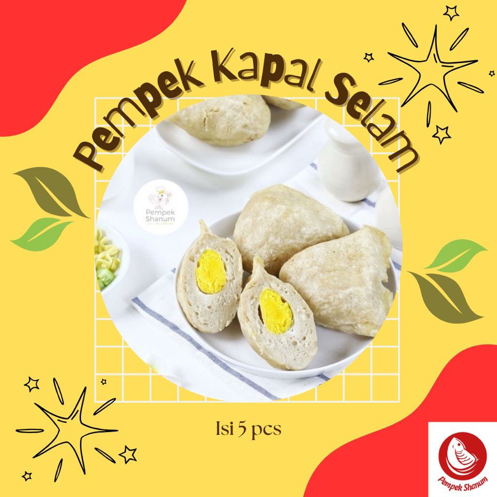 

PEMPEK KAPAL SELAM ASLI PALEMBANG 5 PCS + CUKO KENTAL