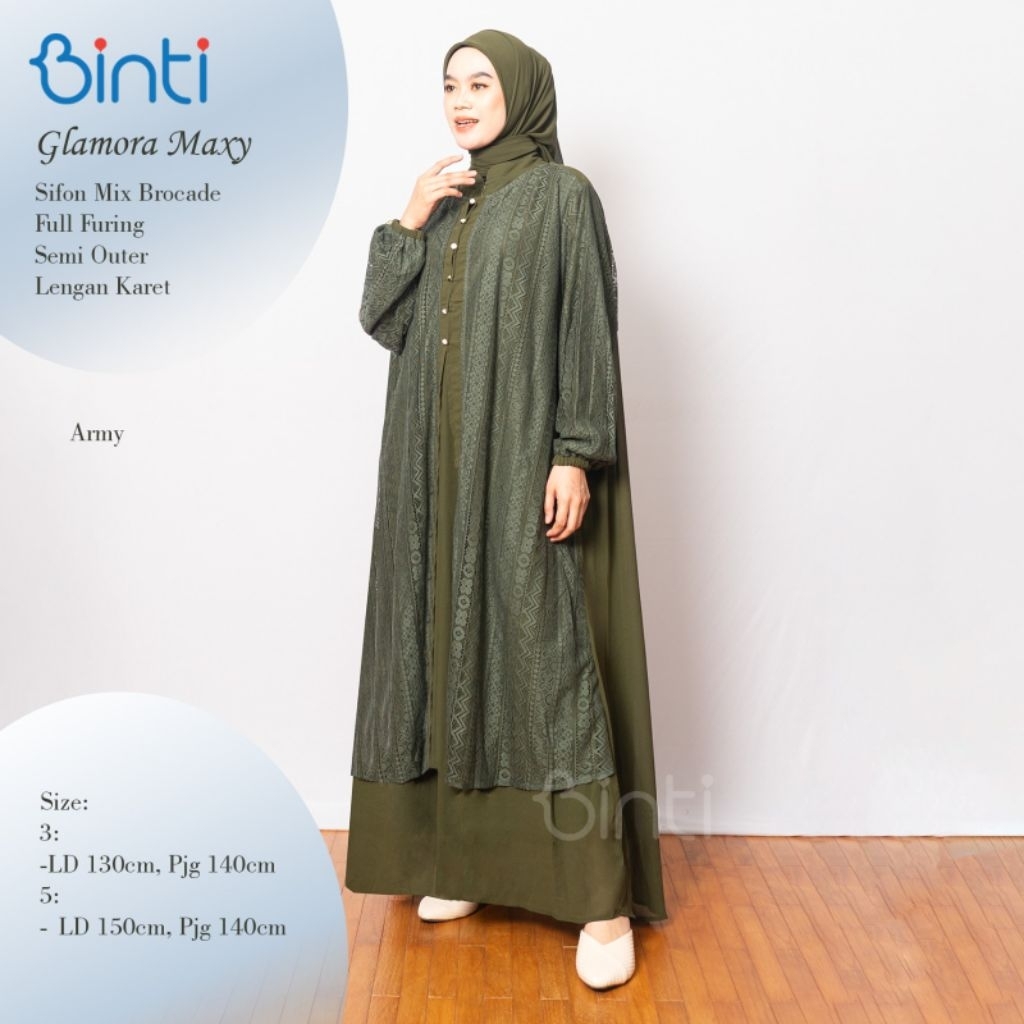 DRESS JUMBO GLAMORA LD 130 LD 150 3XL 5XL  BAHAN SIFON MIX BROCADE FURING BY BINTI GAMIS JUMBO TERBA