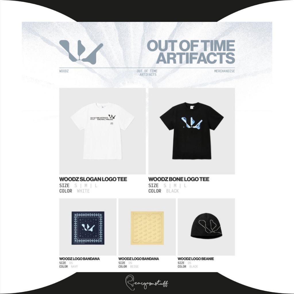 WOODZ OUT OF TIME ARTIFACTS OFFICIAL MD / MERCH / MERCHANDISE