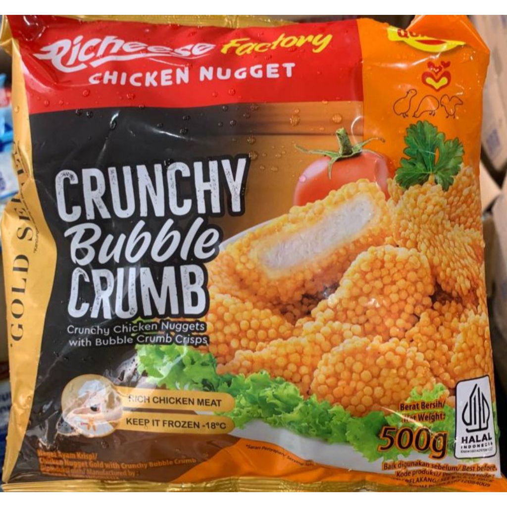 

RICHESE FACTORY CHICKEN NUGGET CRUNCHY BUBBLE CRUMB 500 GRAM