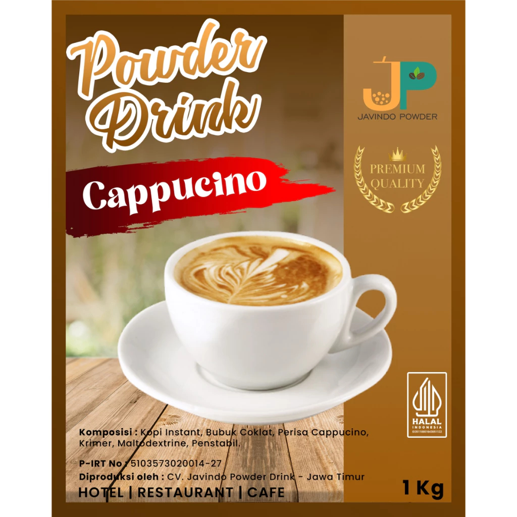 

JAVINDO Bubuk Minuman Rasa Cappucino / Capucino 1Kg / 1 Kg Premium - Javindo Powder