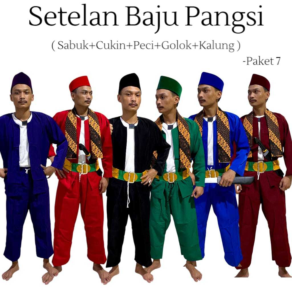 Pangsi Silat Betawi Baju Pangsi / Baju Silat Betawi / Baju Adat Betawi / Pakaian Tradisional Baju Si