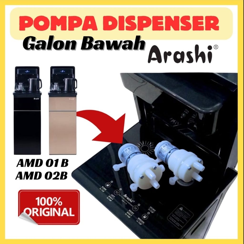 Pompa dispenser ARASHI galon bawah AMD-01B AMD-02B