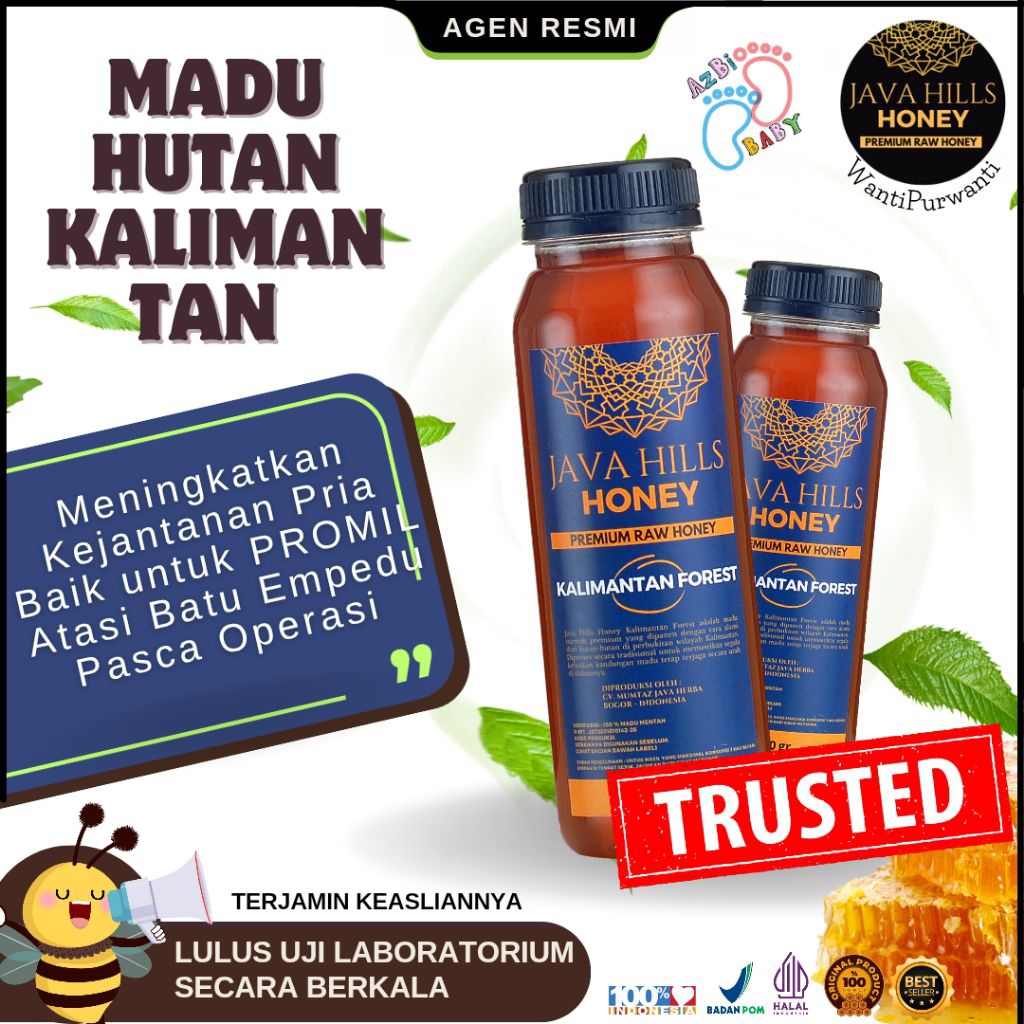 

MADU Hutan Asli KALIMANTAN Javahills PROMIL batu empedu isi 330GRAM