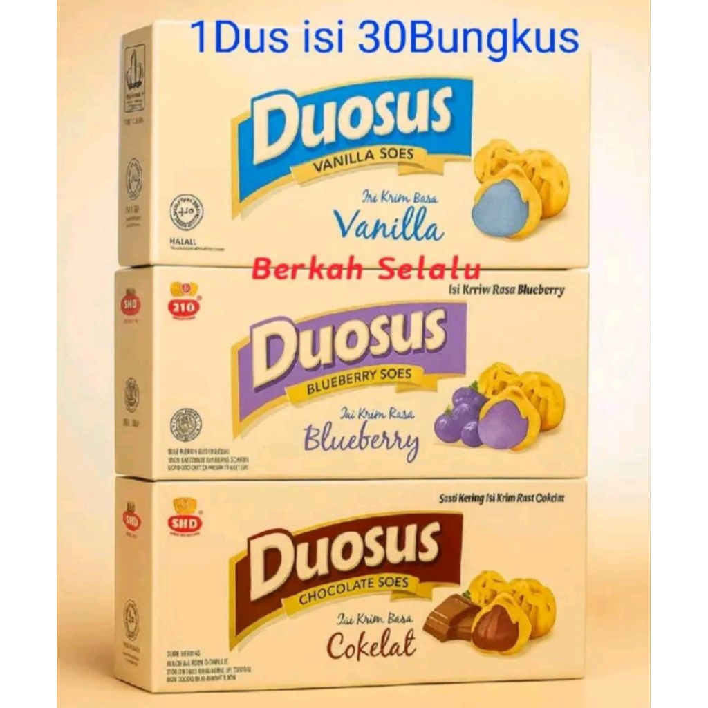 

Duosus snack ringan 1dus isi 30bungkus