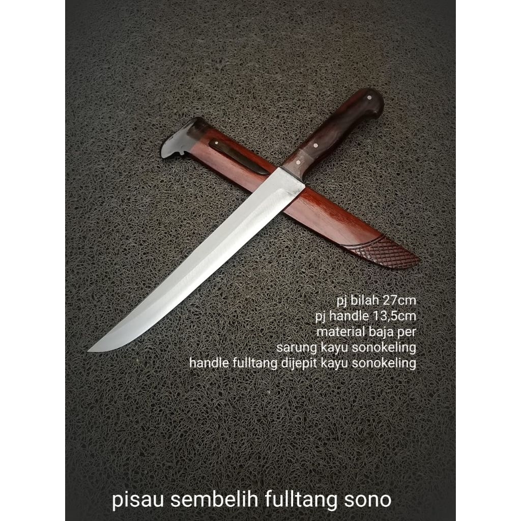 pisau sembelih gagang fulltang baja per premium