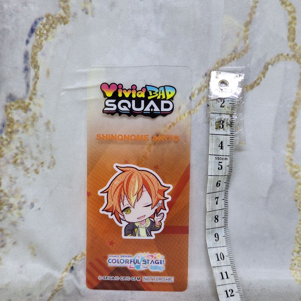 Project Sekai Shinonome Akito Clear Bookmark Pembatas Buku Animate Summer Fair Vivid Bad Squad Vocal