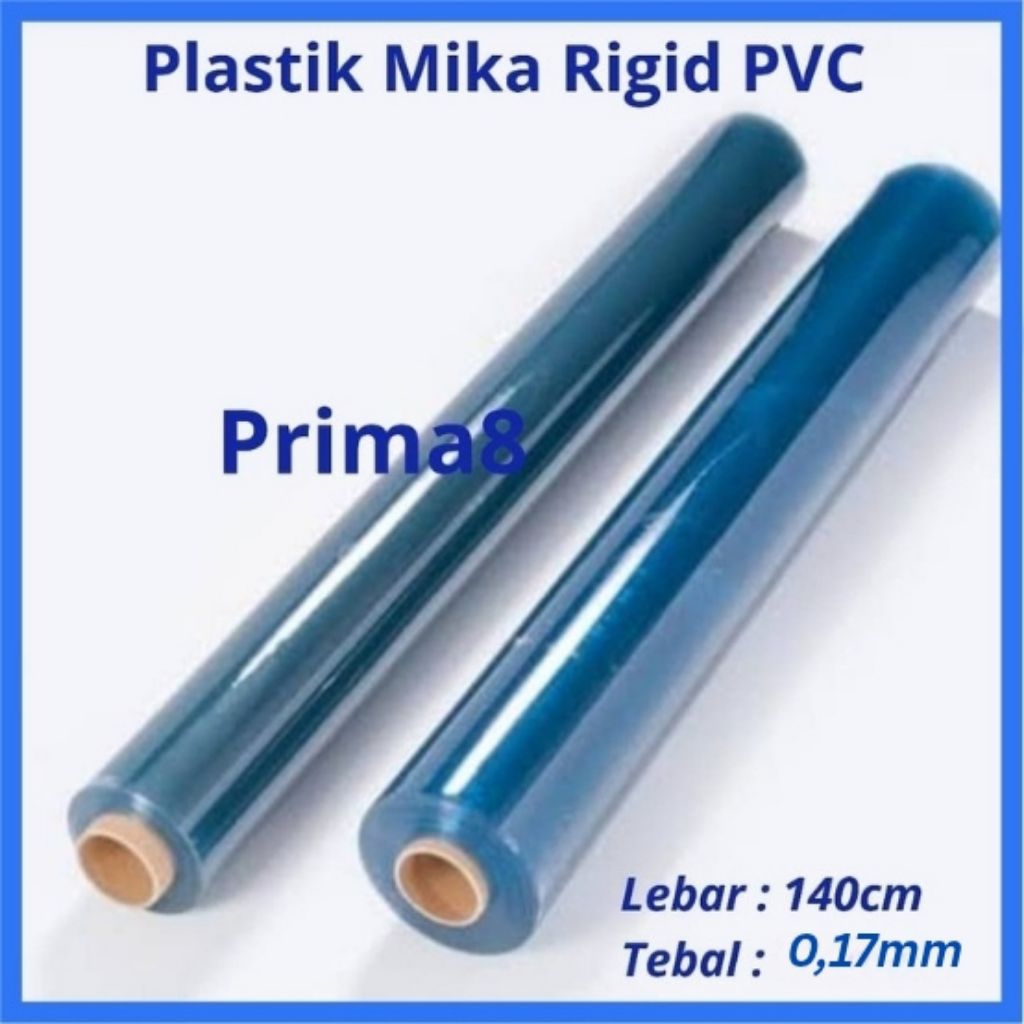 

Plastik Mika Kaku Rigid PVC Clear Bening 017 0.17 0,17 mm ASLI Lebar 140, 1Roll Utuh
