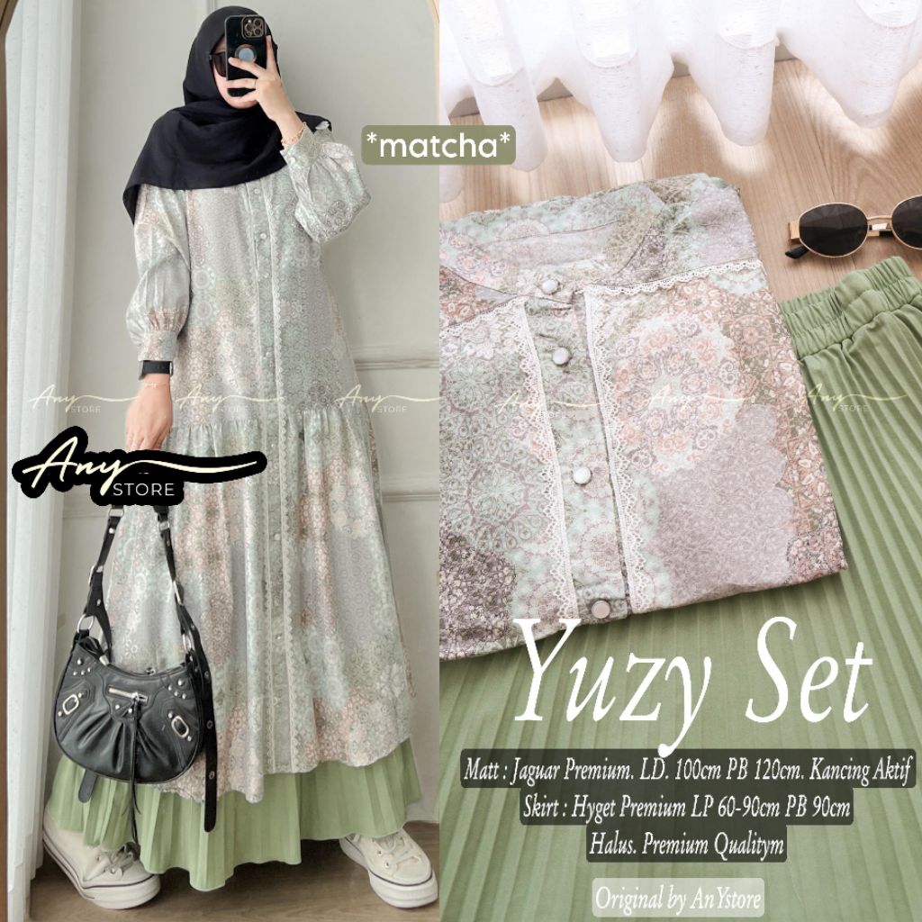 Sinta 3 Yuzy Gelea Resty Satka Ricea Inza Lessy Set setelan tunik dan rok by A.N.Y long tunic jumbo 