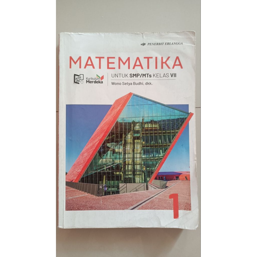 Buku Matematika kelas 7 Erlangga Kurikulum Merdeka