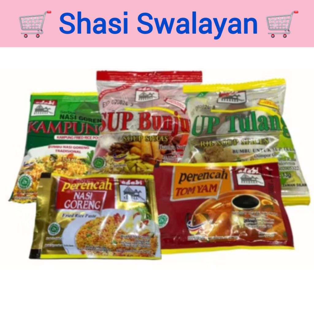 

ADABI Bumbu Masak 1 Pcs - Pasta Asam Jawa/ Perencah Nasi Goreng/ Kampung/ Tomyam/ Sup Tulang/ Sup Bunjut