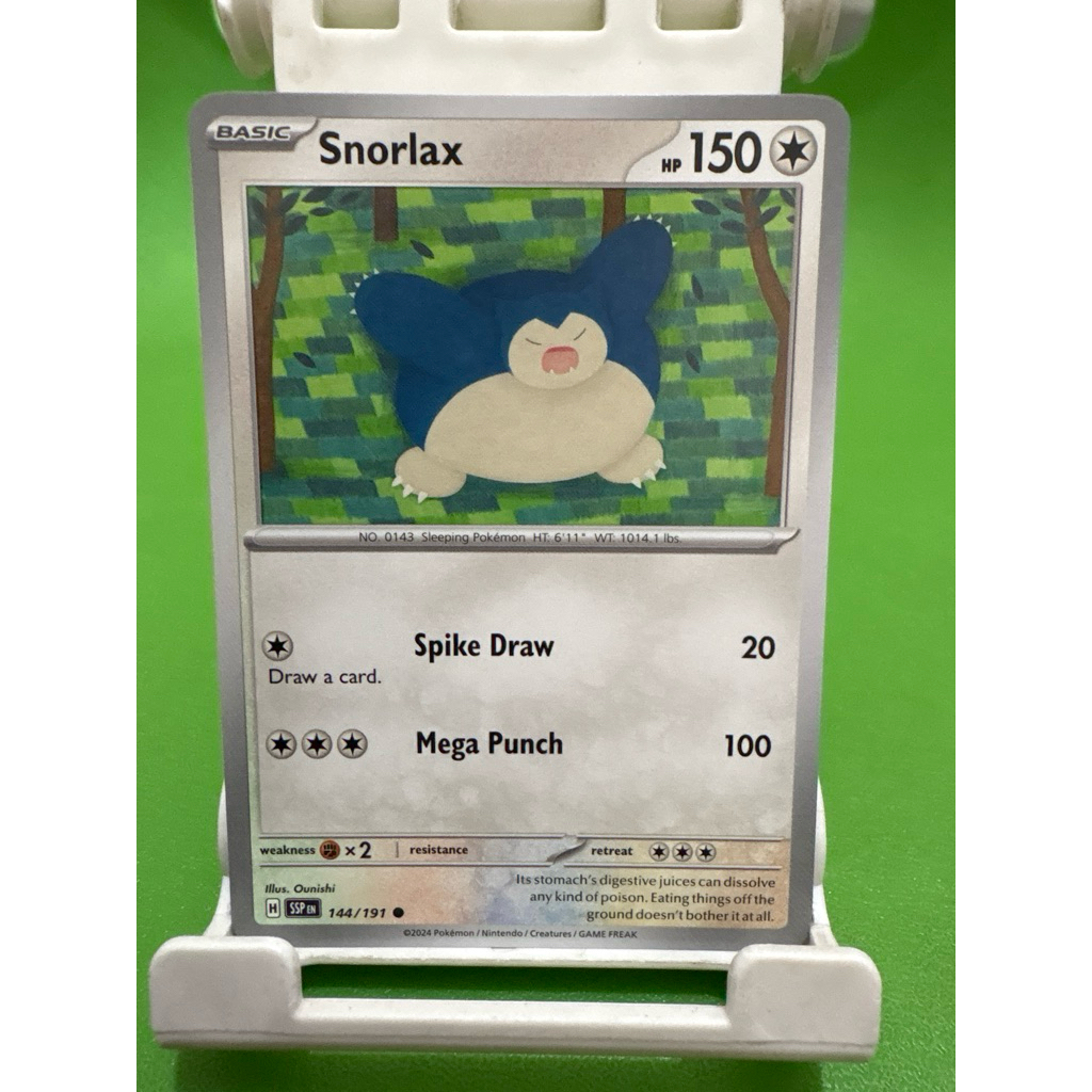 kartu pokemon original common snorlax ssp 144/191