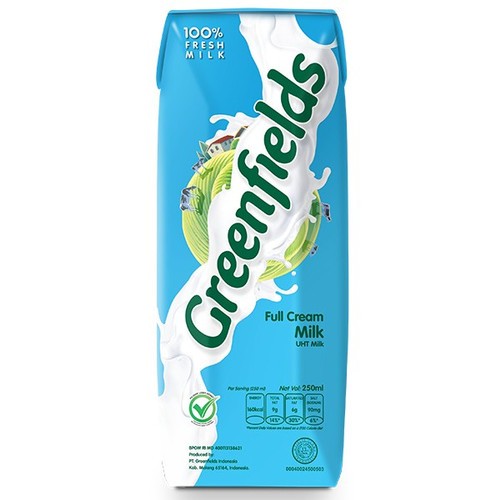 

GREENFIELDS UHT FULL CREAM 250 ML 8993351124001