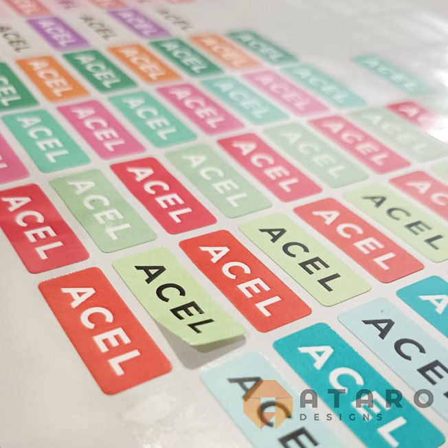 

300pcs Stiker Label Nama Waterproof Custom