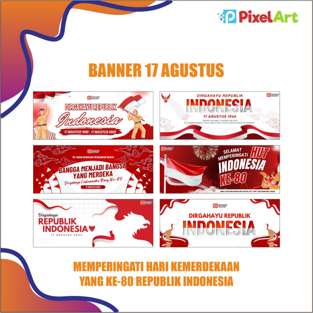 SPANDUK BANNER 17 AGUSTUS 2025 DIRGAHAYU REPUBLIK INDONESIA AGUSTUSAN SPANDUK BANNER DIGITAL PRINTIN