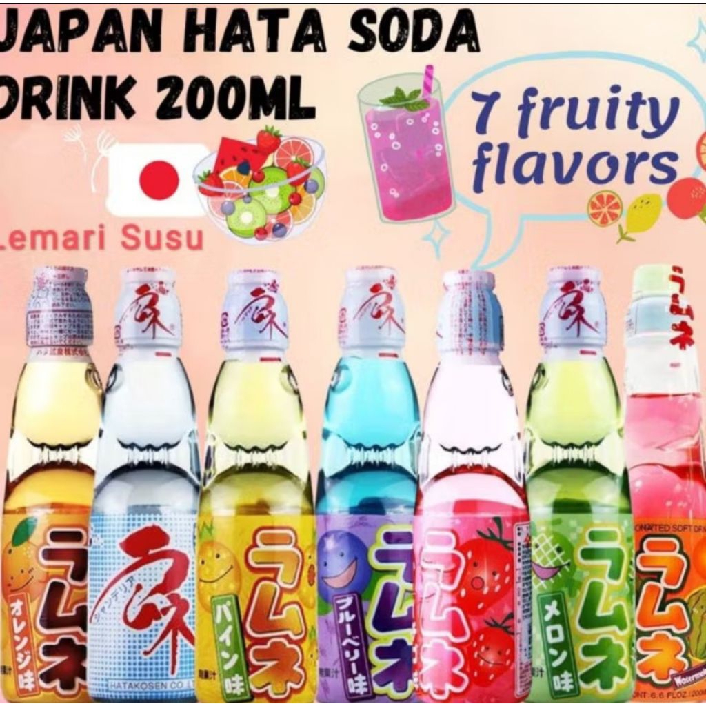 

Hata Ramune Minuman Soda Jepang Halal 200ml + Bubble Wrap